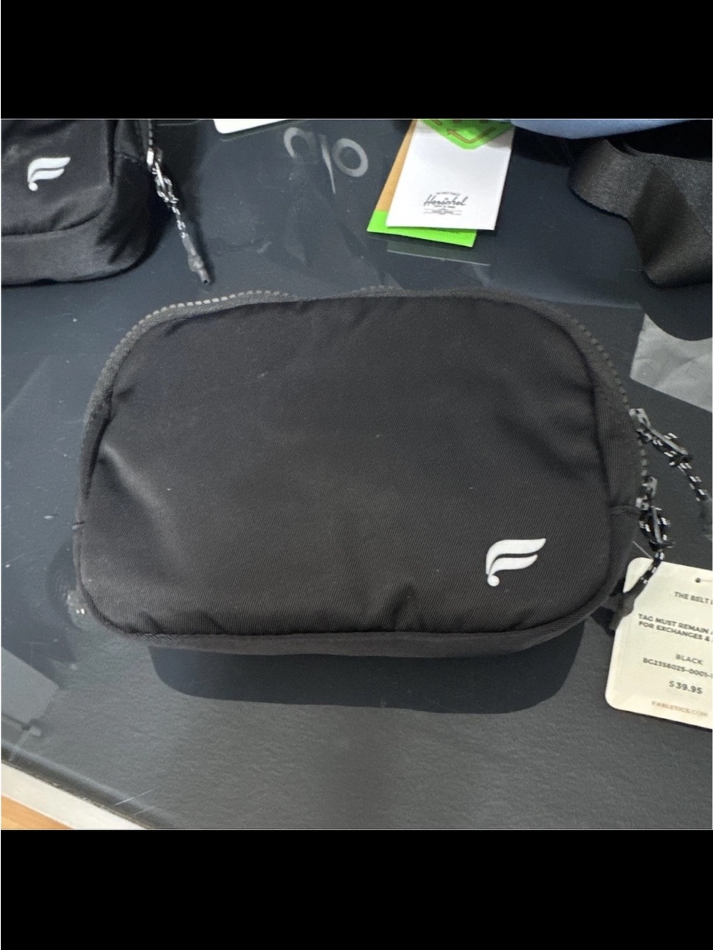 Fabletics Black Compact Crossbody Pouch